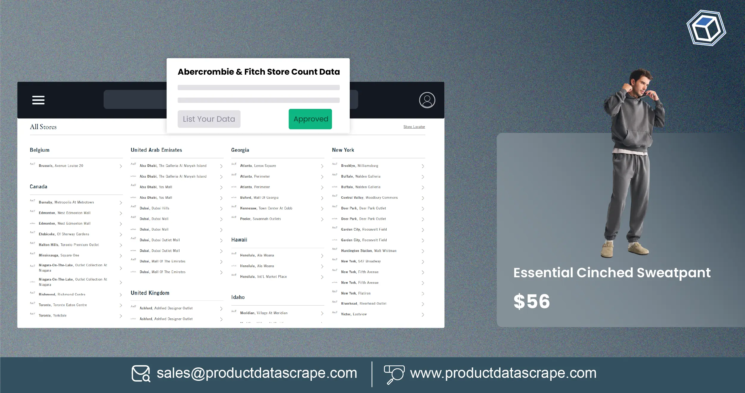 Scrape Abercrombie & Fitch Store Count in the US 2025 Trends, Pricing & Data Insights